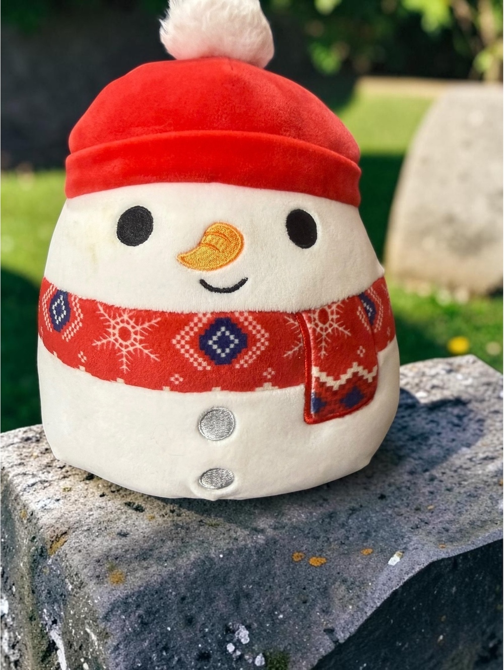 Squishmallows Manny the Snowman 7.5” Christmas Red Scarf Hat Holiday Plush